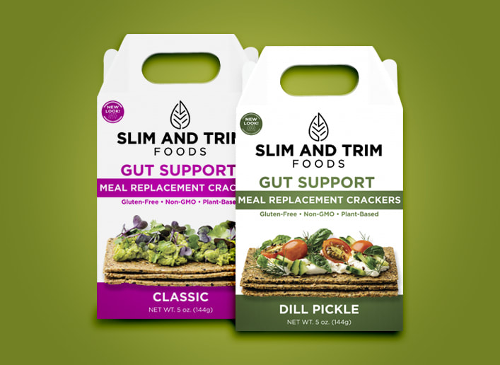 Slim & Trim Foods Cauliflower Crackers (Box Designs)